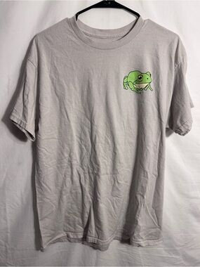 Spencer's Gray Short-Sleeve Tee with Neon Green Frog Graphic